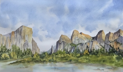 Glowing rocks at El Capitan and Yosemite 