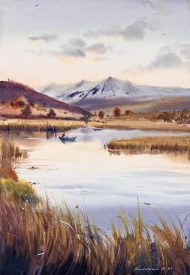 Reflections in a quiet lake