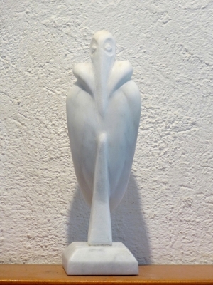 Carrara Marble Wild Animal - Marabout
