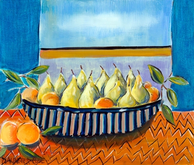 Still Life With Pears and Satsumas