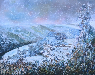 Snow  on the valley 
