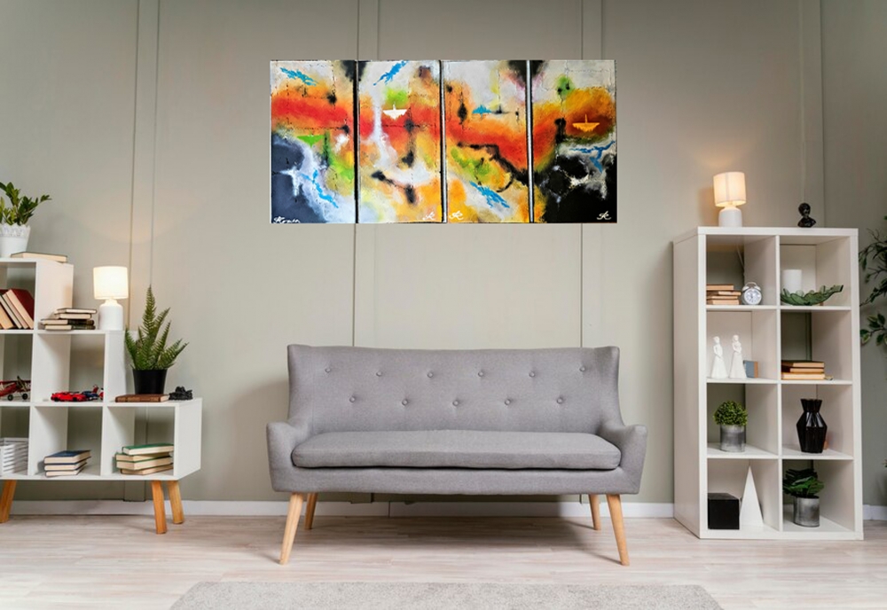 Nulla dies sine art, There is no day without art, 24x48 inch, 61x122 cm, SKU 1039