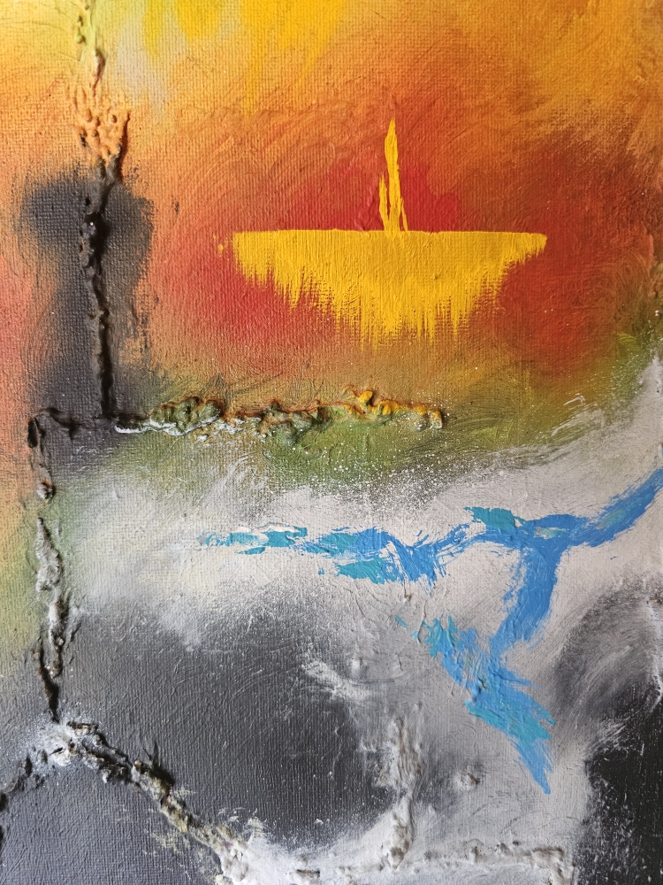 Nulla dies sine art, There is no day without art, 24x48 inch, 61x122 cm, SKU 1039