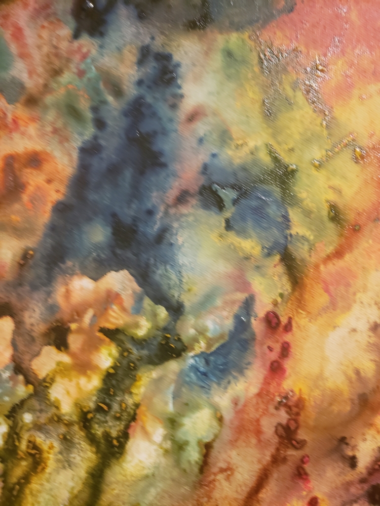 Inside of Galaxy, Milk way, acrylic on canvas, 56x173 cm, 22x68x1.5 inches, SKU 1042  