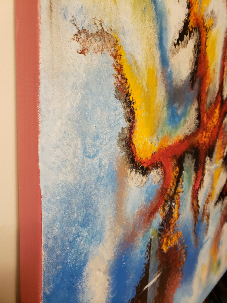 The Volcano, acrylic on canvas, 36x36 inch, SKU 1061 