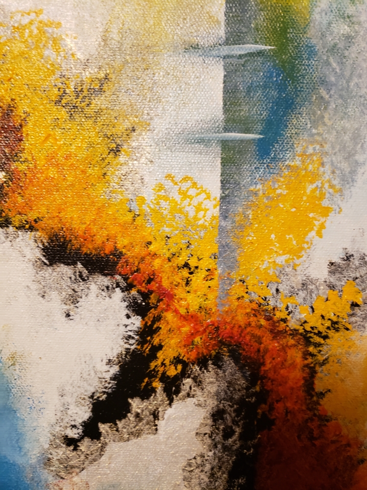 The Volcano, acrylic on canvas, 36x36 inch, SKU 1061 