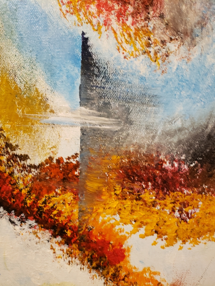 The Volcano, acrylic on canvas, 36x36 inch, SKU 1061 