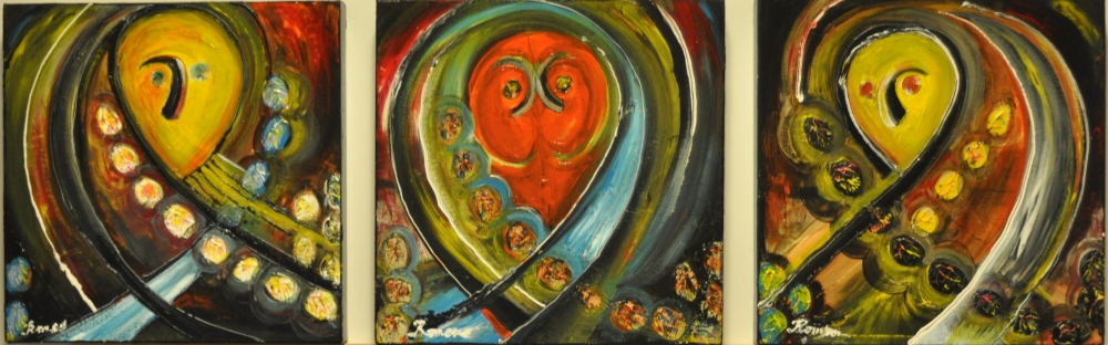 The woman, acrylic, 12x36 inch, SKU 1080 