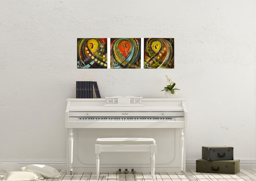 The woman, acrylic, 12x36 inch, SKU 1080 