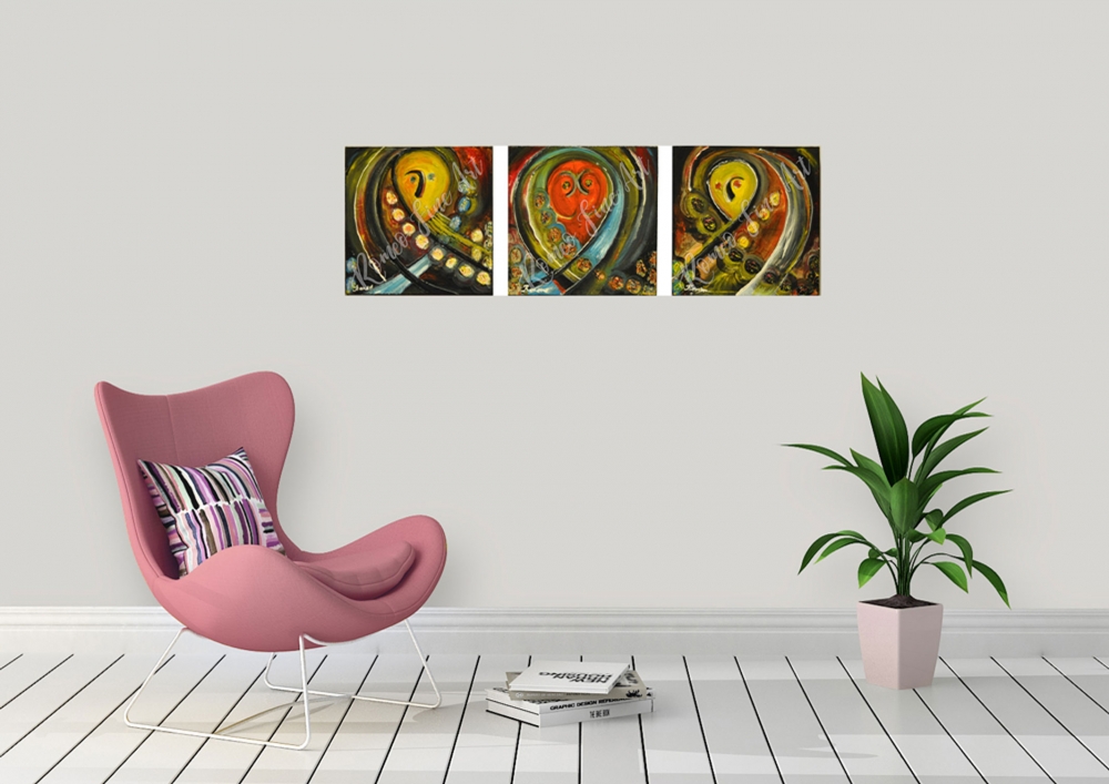 The woman, acrylic, 12x36 inch, SKU 1080 