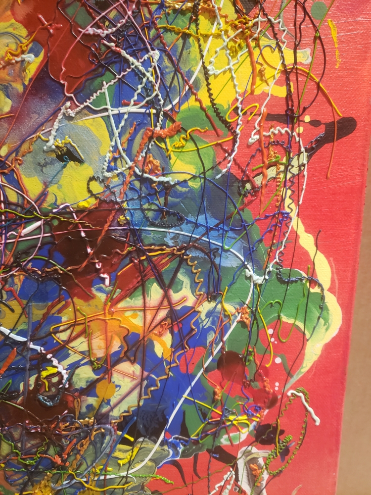 Visual Arts Red, acrylic on canvas, 24x36 inch, 61x91.5 cm, SKU 1157 