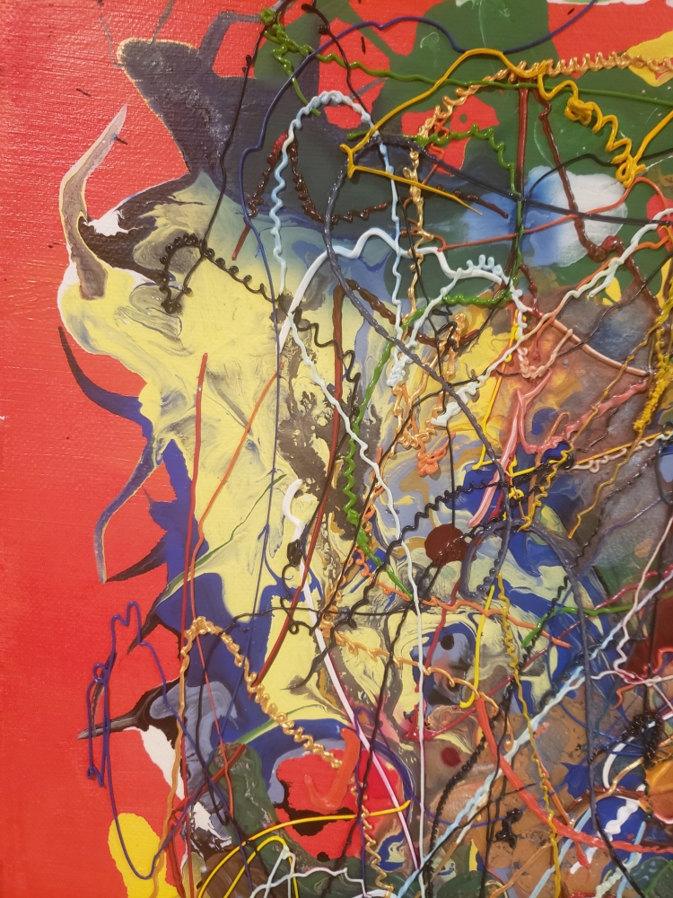 Visual Arts Red, acrylic on canvas, 24x36 inch, 61x91.5 cm, SKU 1157 