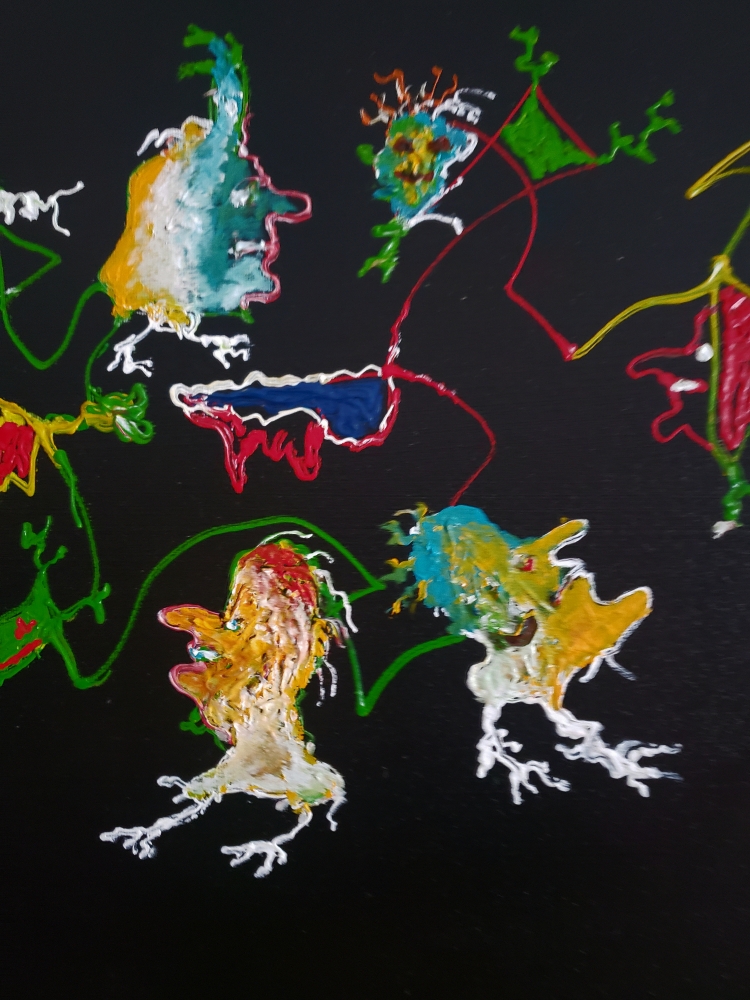 Genesis, Acrylic on canvas, 24x48 inch, SKU 1183