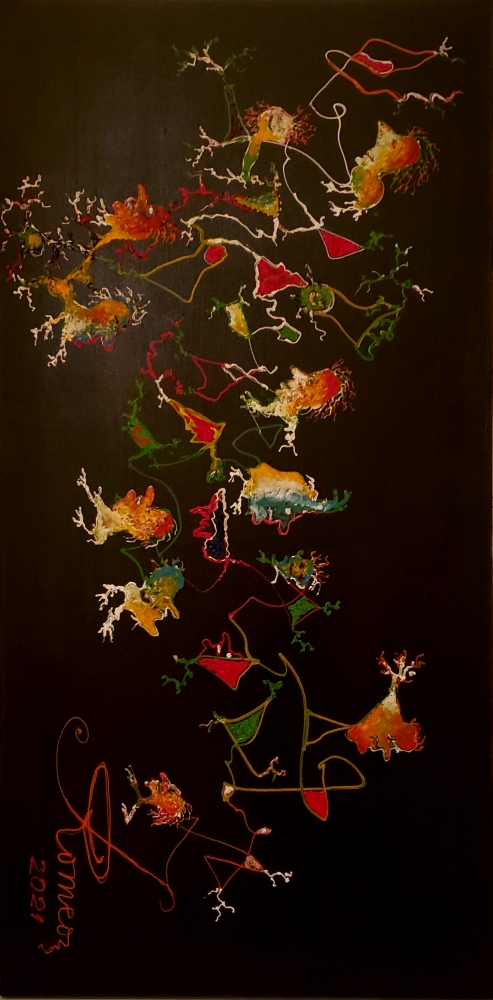 Genesis, Acrylic on canvas, 24x48 inch, SKU 1183