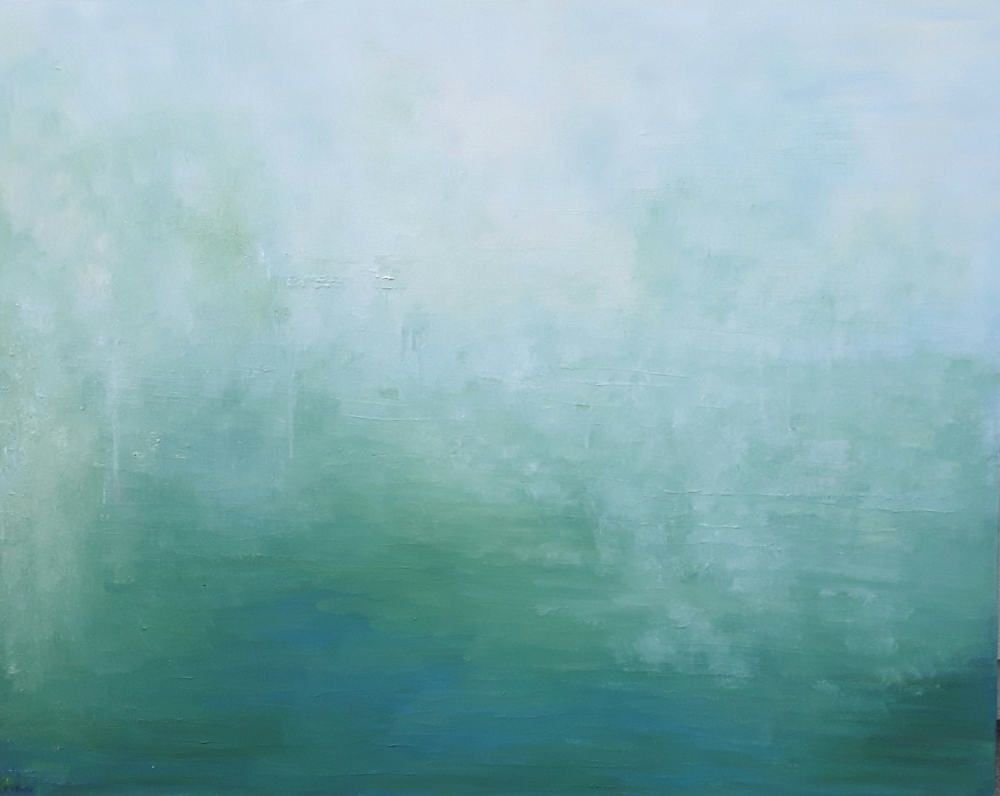 Blue Green Abstract Seascape