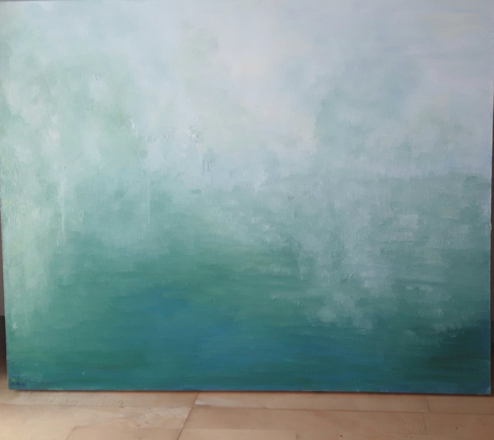 Blue Green Abstract Seascape