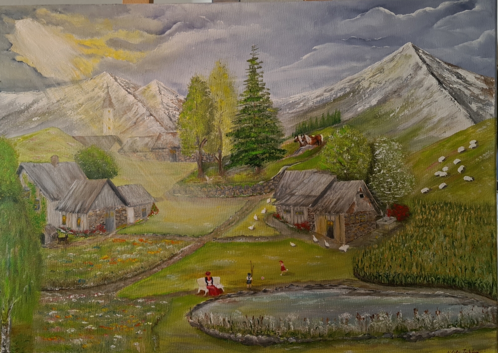 Mountain idyll by the Lake.Bergidyll am See