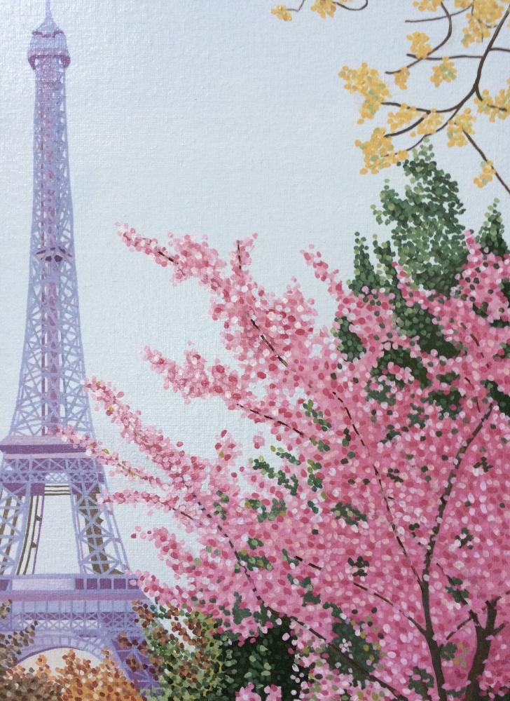 Eiffel Tower With Blossom