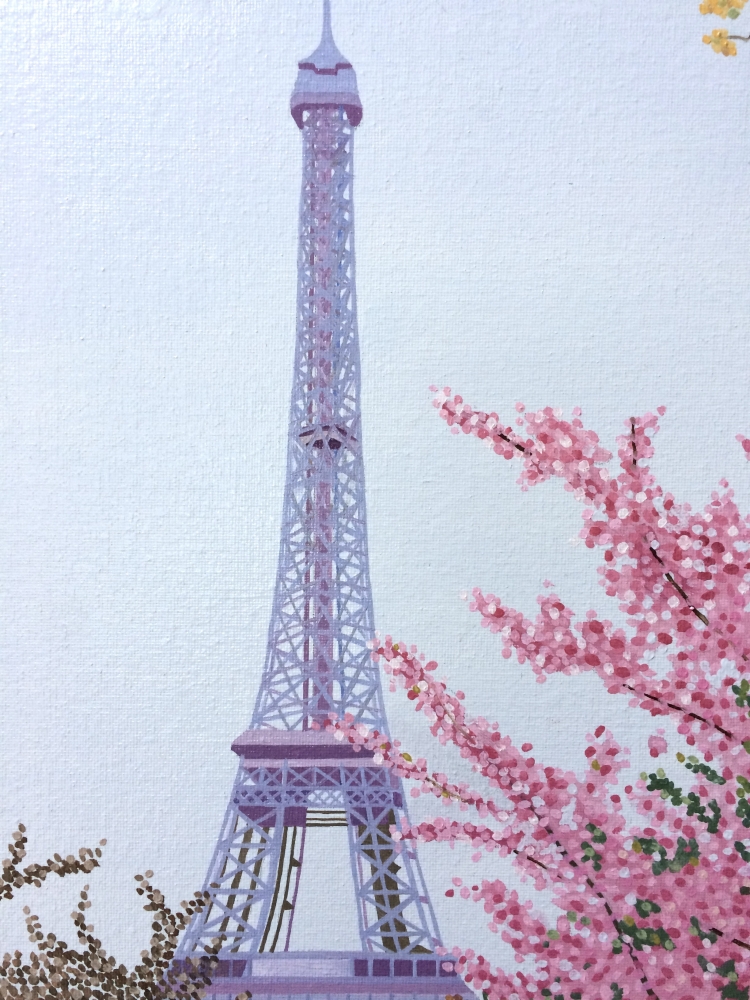Eiffel Tower With Blossom