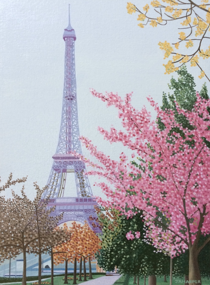 Eiffel Tower With Blossom