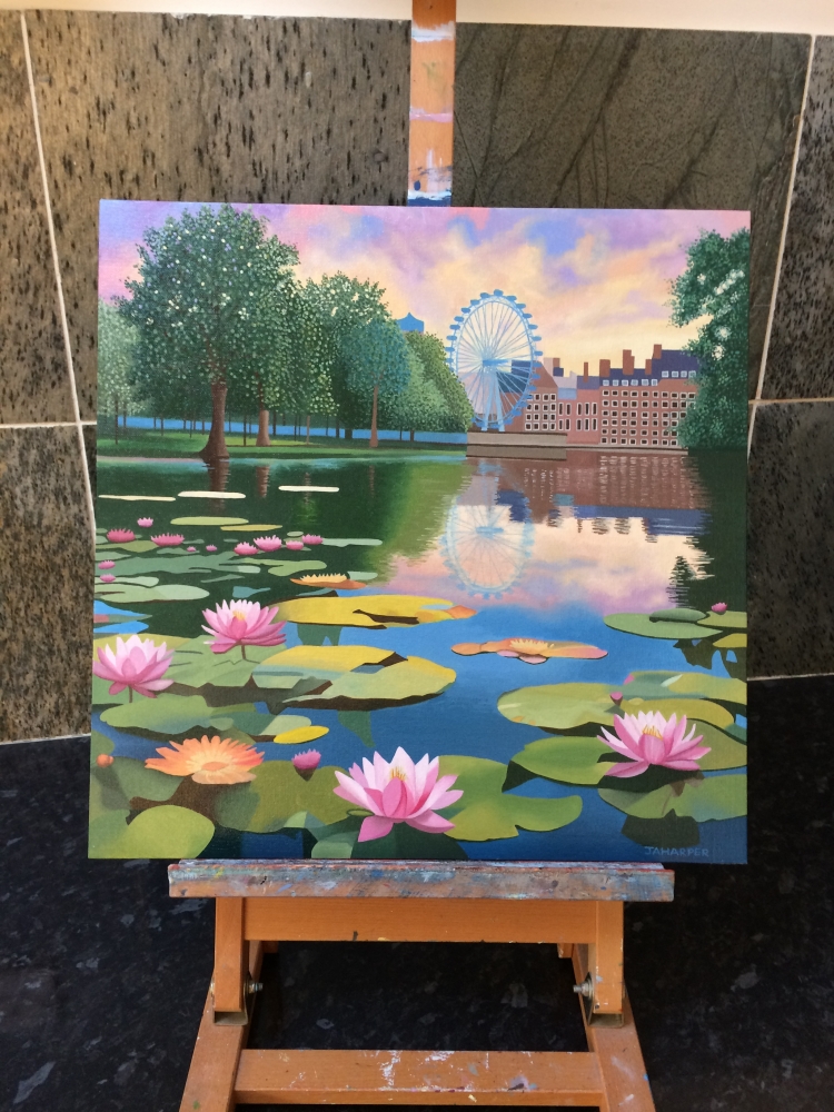 London Eye With Lilies