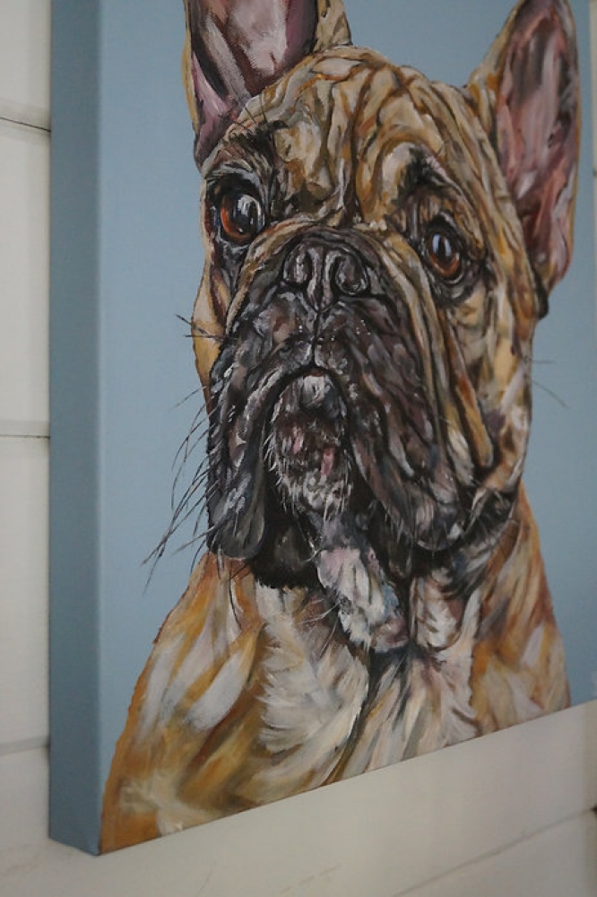 Le Woof Woof! French Bulldog Original Painting