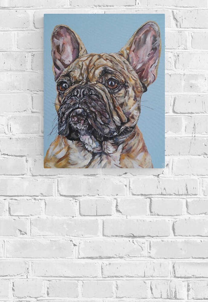 Le Woof Woof! French Bulldog Original Painting