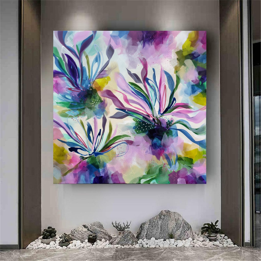 Forever In Bloom Floral Painting 76.2 x 76.2 cm