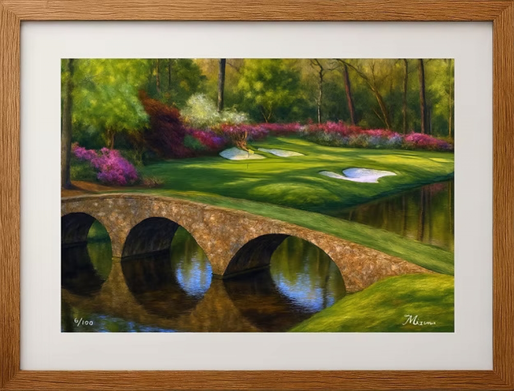 Masters Augusta National GC – Limited Edition Giclée Oak Framed Print 50x40cm
