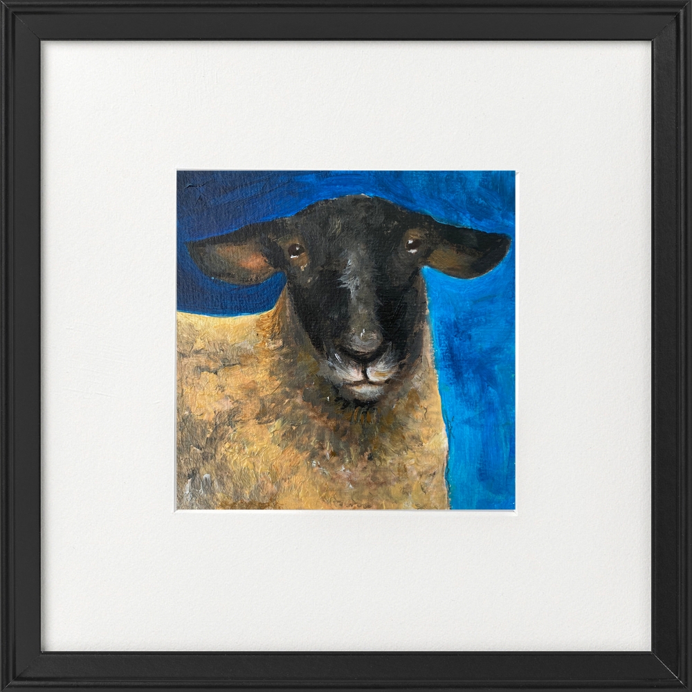 Three sheep framed