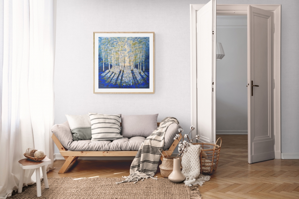 Golden Blue Forest Light