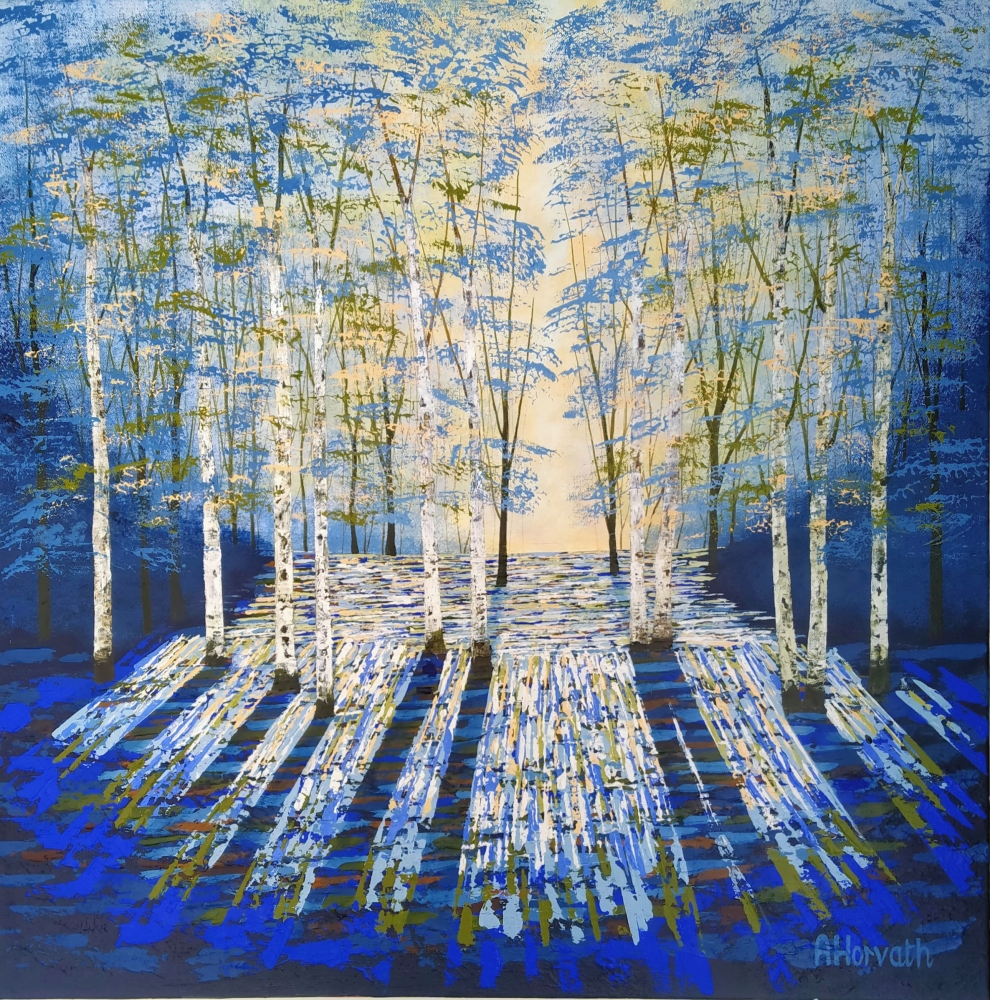 Golden Blue Forest Light