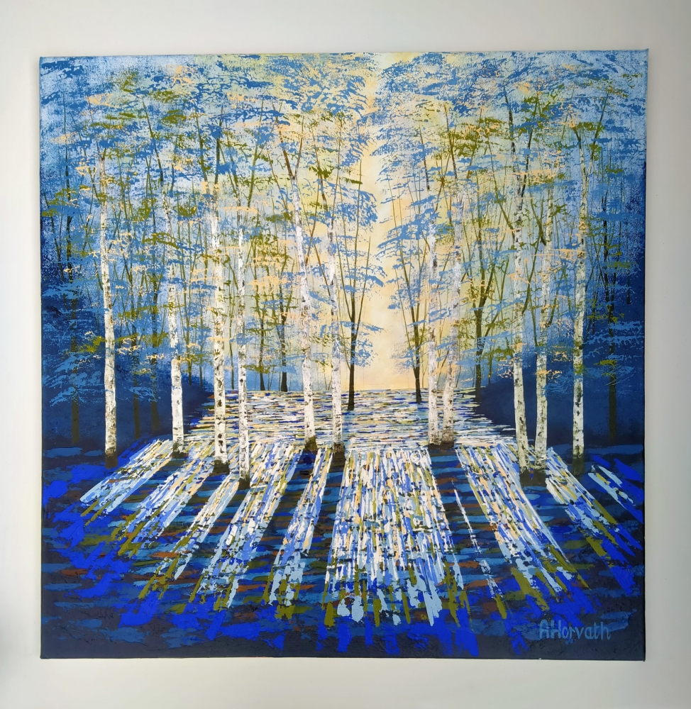 Golden Blue Forest Light