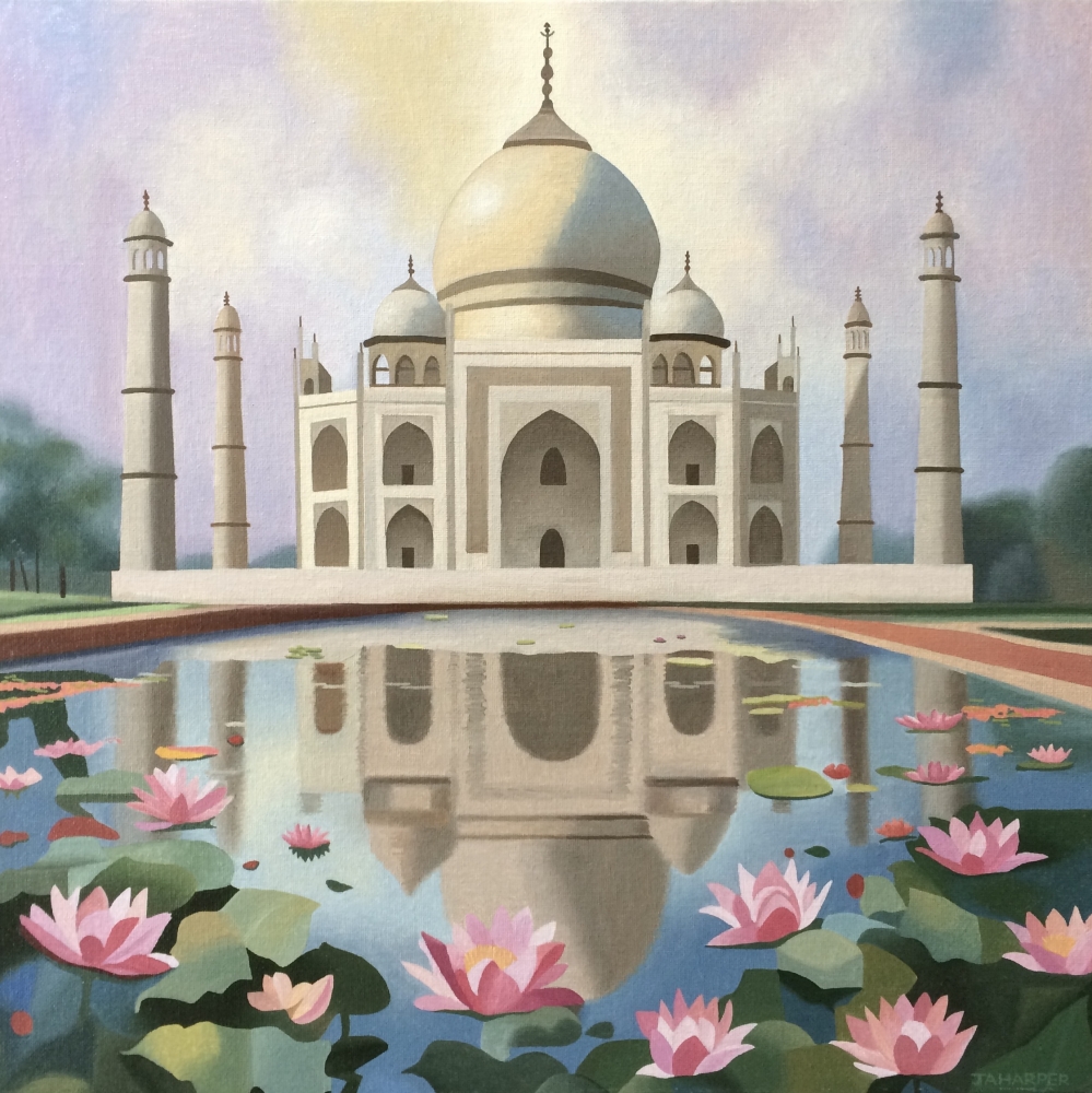 Taj Mahal With Lotus