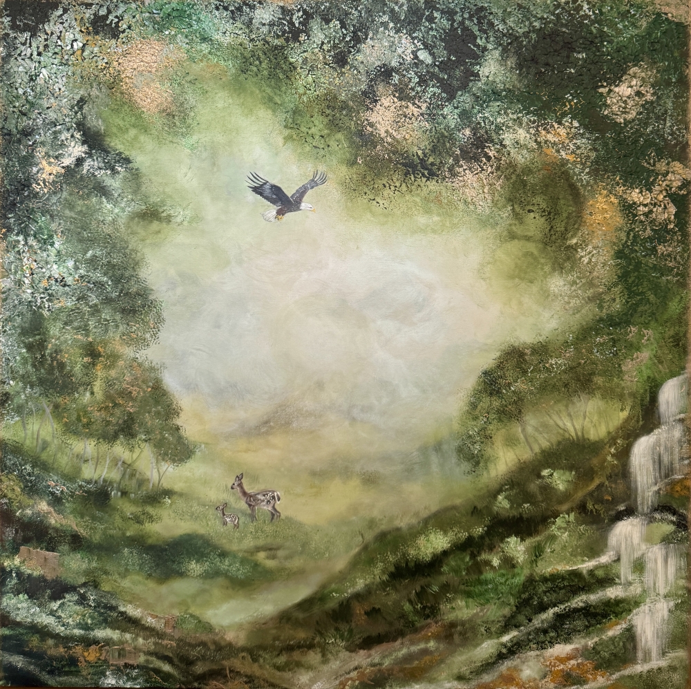 \"Guardians of the Glade\" Original Textured Painting on Canvas