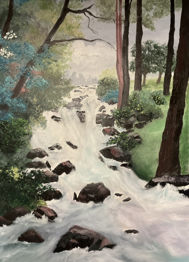 Waterfall in Oil and Textures 