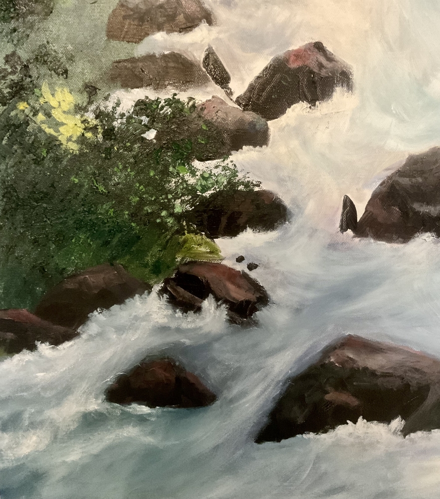Waterfall in Oil and Textures 