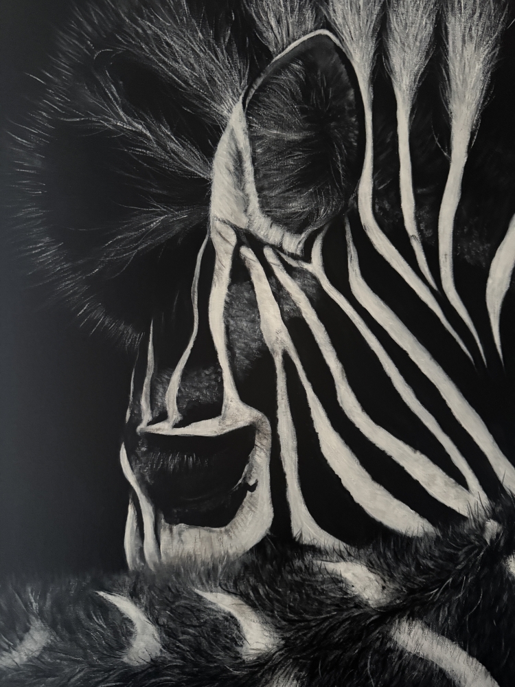 \"Untamed Spirit\" original zebra painting