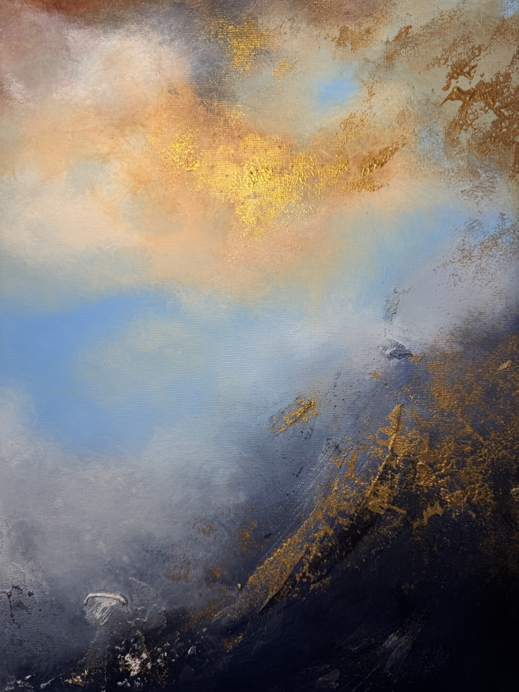 \"The Core of the Storm\" Original Abstract Textured Painting