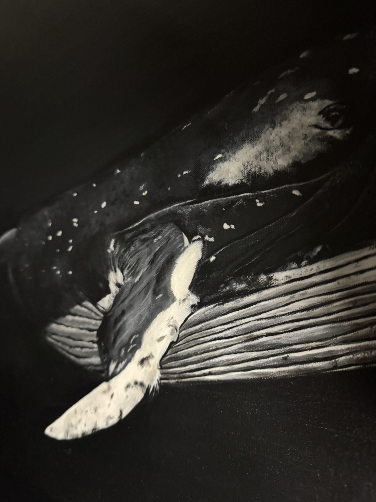 \"Songs of the Sea\" original humpback whale painting