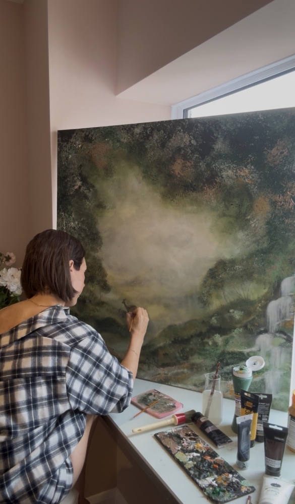 \"Guardians of the Glade\" Original Textured Painting on Canvas