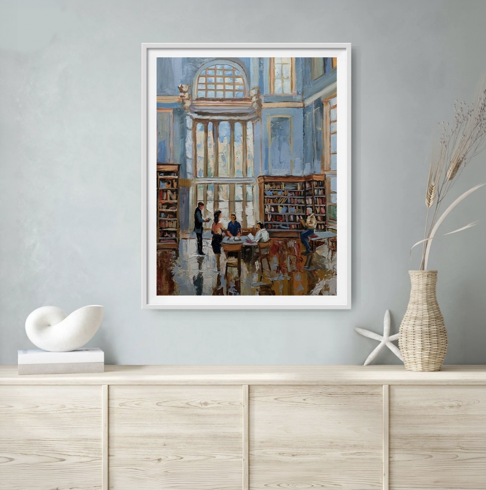 Public Library. The Quiet Hour.