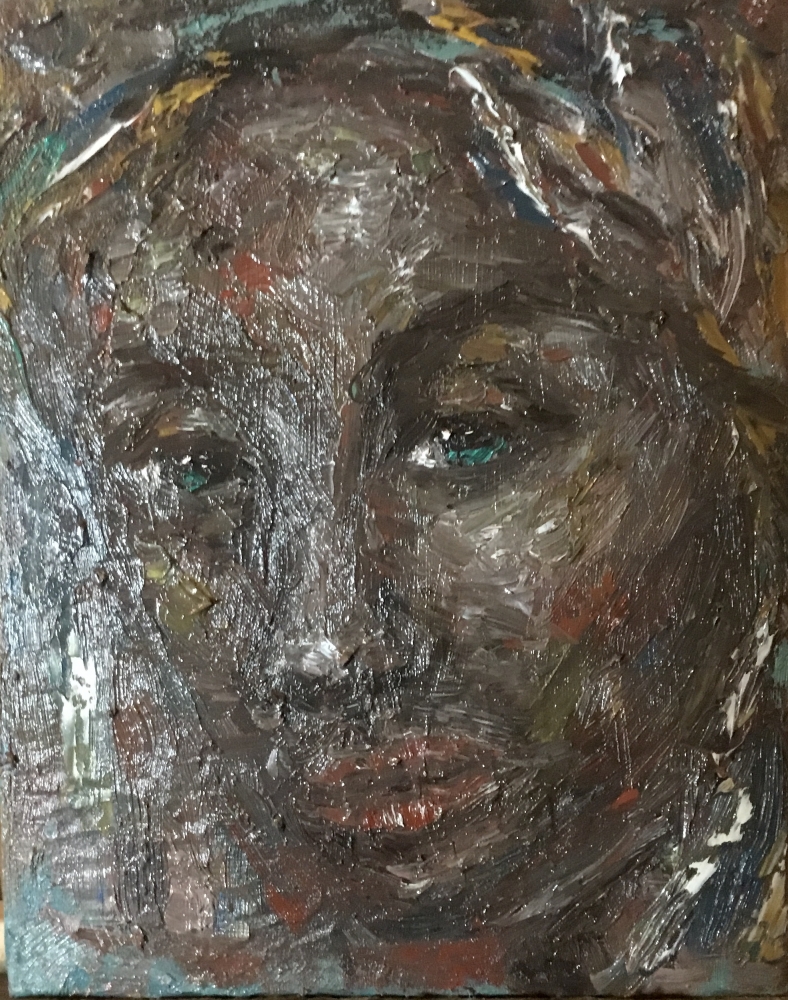 Before the Words – Expressive Abstract Portrait Oil Painting