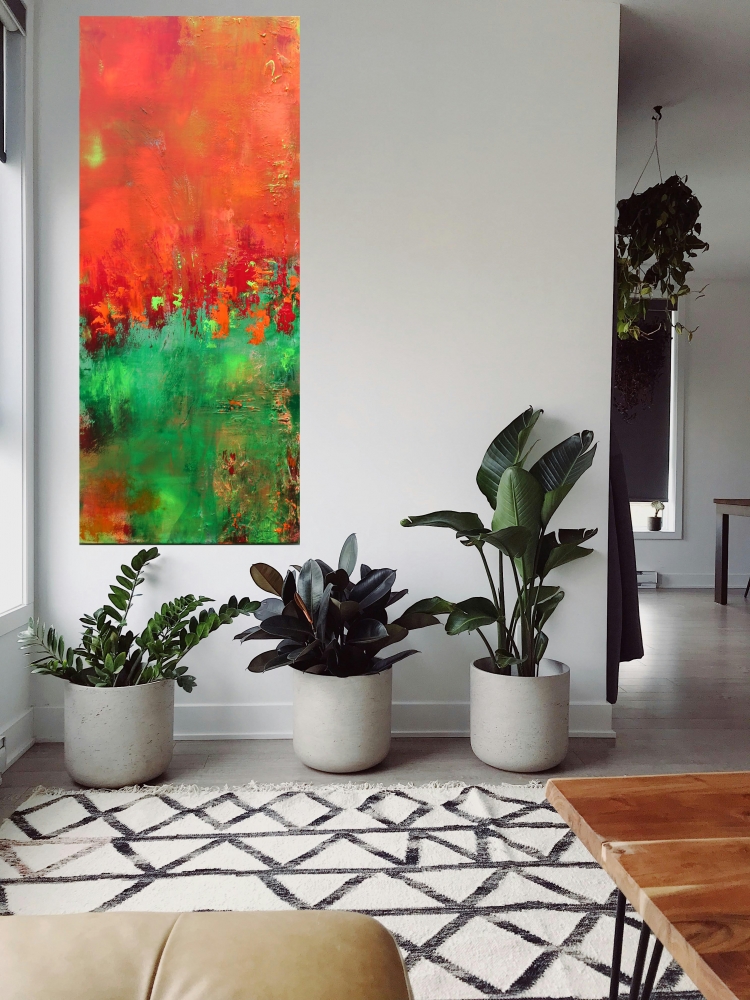 Indian Summer 120 x 50 cm Textured Abstract Painting