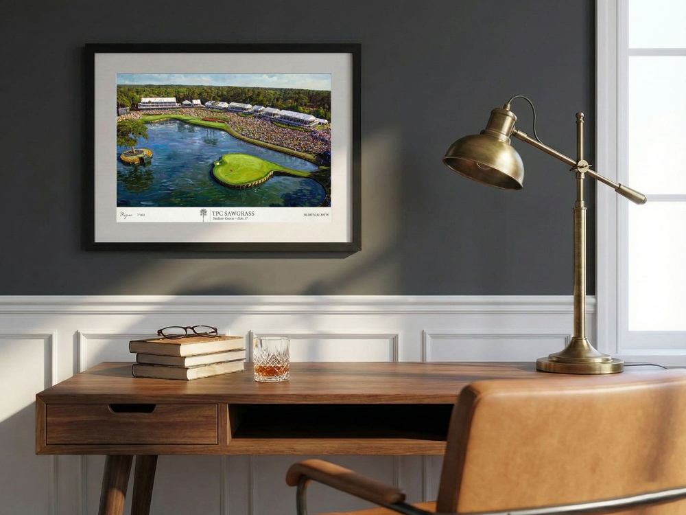 TPC Sawgrass – Limited Edition Black Framed Giclée Print 50x40cm 
