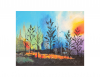 Ember Glow Landscape Canvas Painting