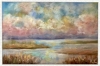 Atmospheric No. I – Original Pastel Landscape Painting, Soft Abstract Waterscape Art
