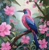 Tropical Bird With Pink