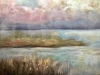 Atmospheric No. I – Original Pastel Landscape Painting, Soft Abstract Waterscape Art