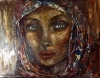 The Woman in the Shawl | Original Folk Oil Portrait 